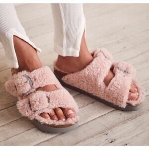 BIRKENSTOCK Papillio Teddy Crystal Rose Arizona Big Buckle Shearling 37/US 6 New